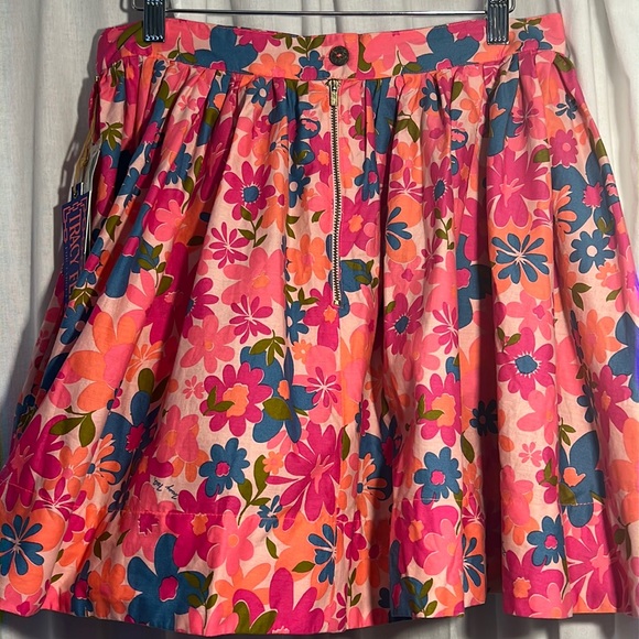 Tracy Feith crazy daisy mini skirt-exposed zipper back-NWT - Picture 4 of 13